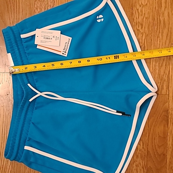 SPORTS ILLUSTRATED WOMEN'S BLUE SHORTS ELASTIC WAISTBAND SIZE MEDIUM - Picture 9 of 10